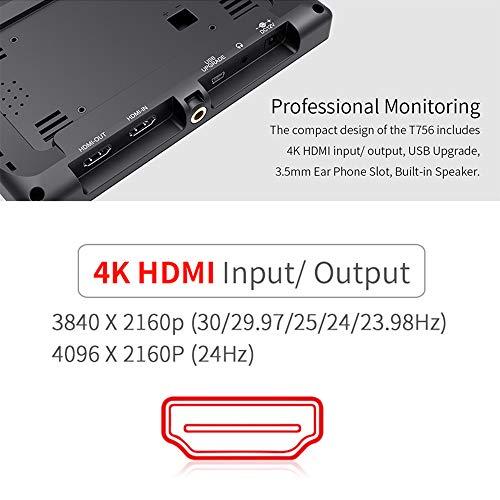 FEELWORLD FEELWORLD T756 7 Inch 4K HDMI Full HD 1920x1200 IPS On Camera Field Monitor