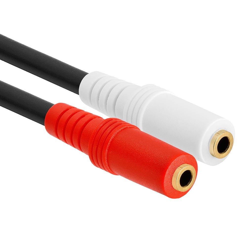 Cmple Cmple - 3.5mm Audio Stereo Y Splitter Extension Cable 3.5mm Male to 2 Ports 3.5mm Female Headset Splitter Adapter, Headp