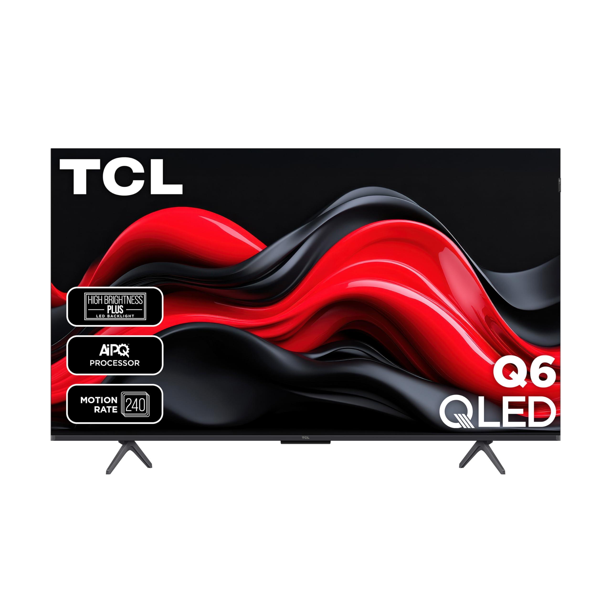 TCL TCL 50-Inch Q65 QLED 4K UHD Smart TV with Google TV (50Q651G, 2024 Model) Dolby Vision, Dolby Atmos, HDR Pro+, Game Accelerator Enhanced Gaming, Voice Remote, Works with Alexa, Streaming Television