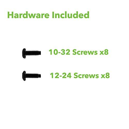 NavePoint NavePoint 1U 19-Inch Fixed 4-Post Rack Mount Server Shelf with Adjustable Depth from 18-34 Inch Black