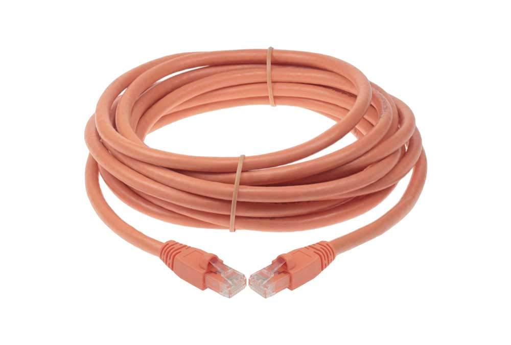 SF Cable SF Cable 25ft Cat 6A Unshielded (UTP) Ethernet Network Cable, 500MHz, 24AWG - Orange