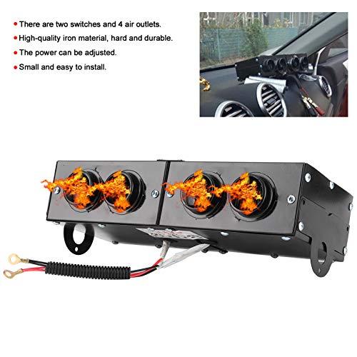 Tbest 12V Utv Heater,Car Defroster Defogger,Car Heater Defogger Auto 4 Hole Heating Fan 12V Defroster Defogger 800W Car Heater Defroster 12V Demister Windsh air heater ptc trucks 12v/24v 12v heater