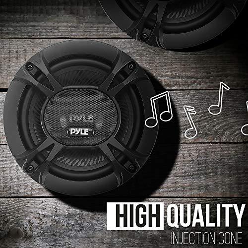 Pyle Pyle 3-Way Universal Car Stereo Speakers-300W 6.5” Triaxial Loud Pro Audio Car Speaker Universal OEM Quick Replacement Component Speaker Vehicle Door/Side Panel Mount Compatible PL613BK (Pair), Black