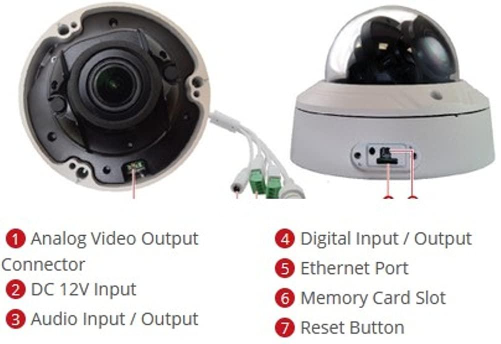 ACTi ACTi A811 4MP Outdoor Zoom Dome Camera with SLLS, 5X Zoom Lens, f2.7-13.5mm/F1.6 (HOV:104-29), Auto Focus, H.265/H.264, 1080p/30fps, 3D DNR, Audio, MicroSDHC/MicroSDXC, PoE/DC12V, IP67, IK10, DI/DO