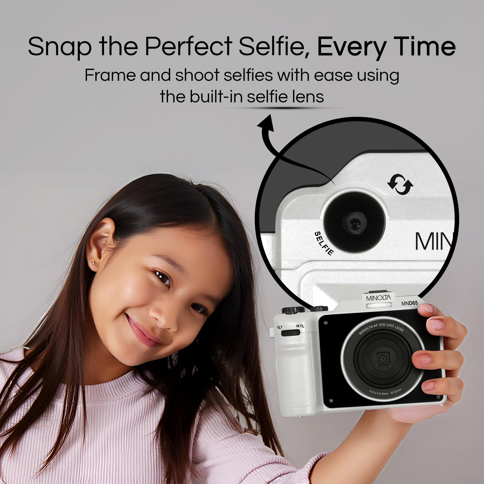 Konica Minolta Minolta MND65 56 MP Autofocus / 4K60FPS Ultra HD Camera w/WiFi and Two Replaceable Faceplates