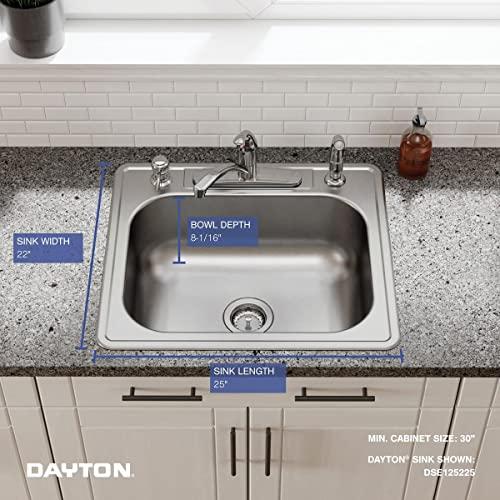 Elkay Dayton Stainless Steel 25" x 22" x 8-1/16", 5-Hole Single Bowl Drop-in Sink