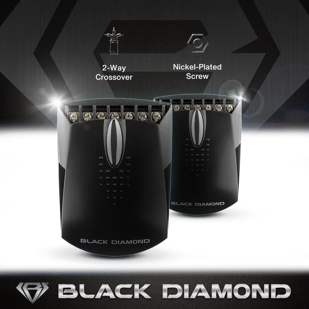 BLACK DIAMOND BLACK DIAMOND DIA-65.2C 6.5\" 2-Way Component System Speaker - 120 Watts, 4 Ohms - Clarity Unparalled by Other Speakers in Their Class (2 Speakers)