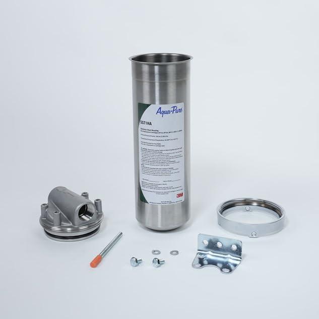 Aqua-Pure 3M Aqua-Pure Whole House Std. Dia. Stainless Steel Filter Housing SST1HA. Heavy Duty Construction, Built to Last