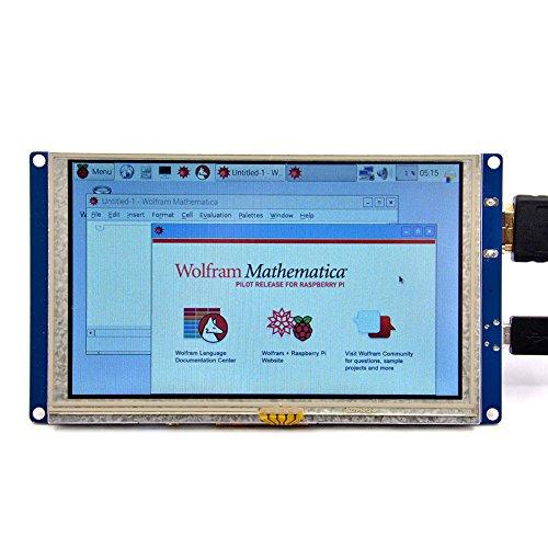 GeeekPi GeeekPi 5 inch HDMI Monitor LCD Resistive Touch Screen 800x480 LCD Display USB Interface for Raspberry Pi 4 Model B, Pi 3/2 Model B/B+ & Banana Pi (Plug and Play Free Driver)