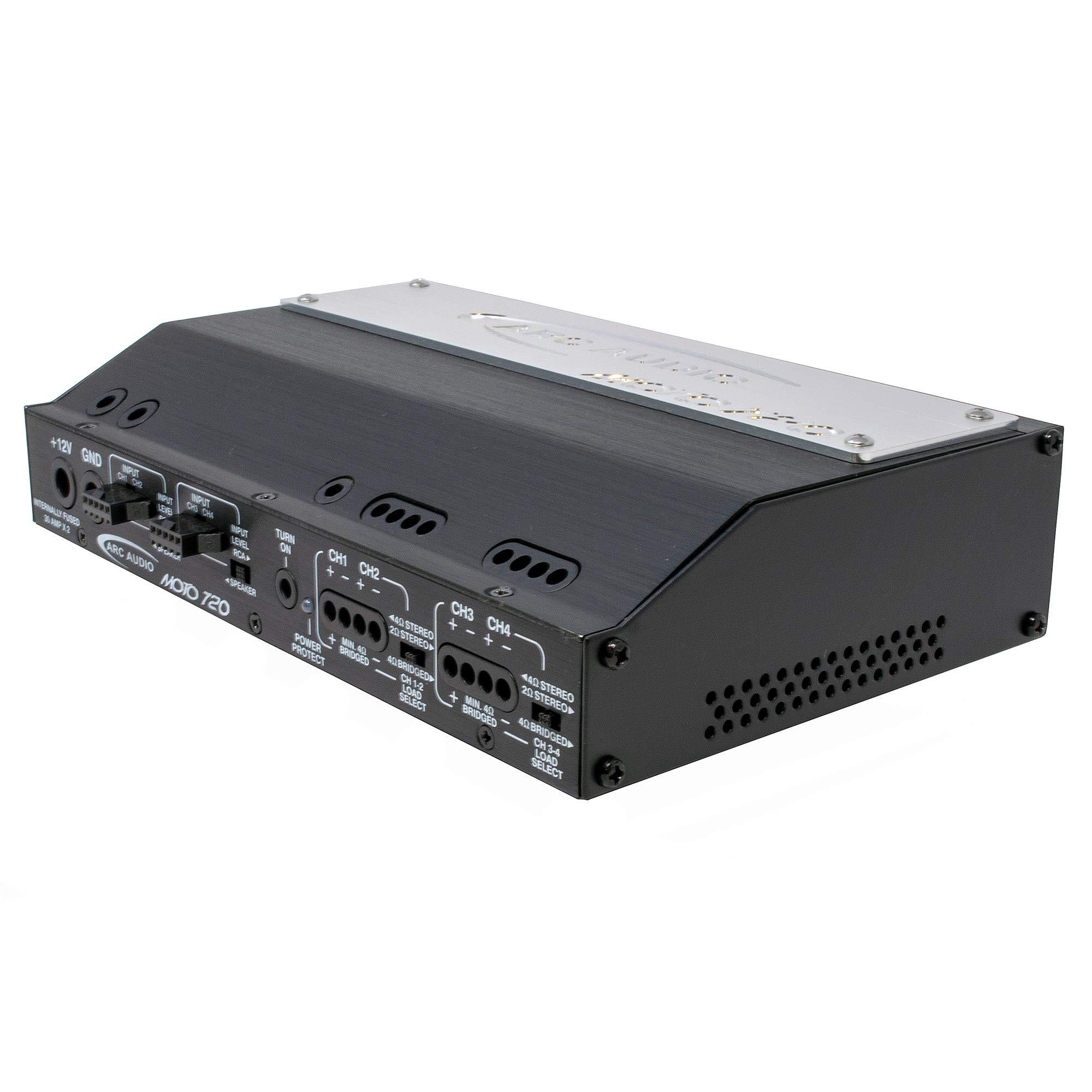 Arc Audio ARC Moto-CX6 6.5" and MOTO-CX69 6x9 High Performance Motorcycle Coax with MOTO-720 4 Channel 720 Watt Motorcycle Amplifier