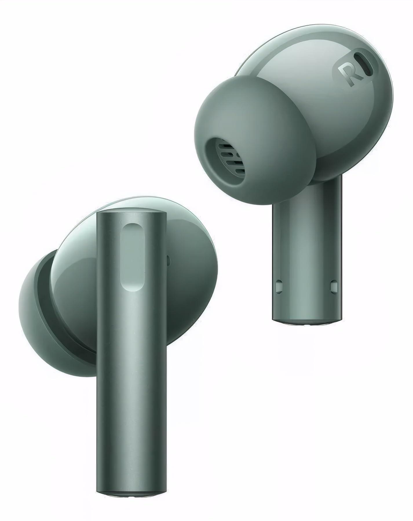 realme realme Air 6 True Wireless Earbuds, 50dB Active Noise Reduction, Hi-Res Sound, LHDC, 12.4mm Dynamic Bass Driver, 6 Mics Clear Call, 40H Battery, Bluetooth 5.3, IP55 Water Resistance - (Green)