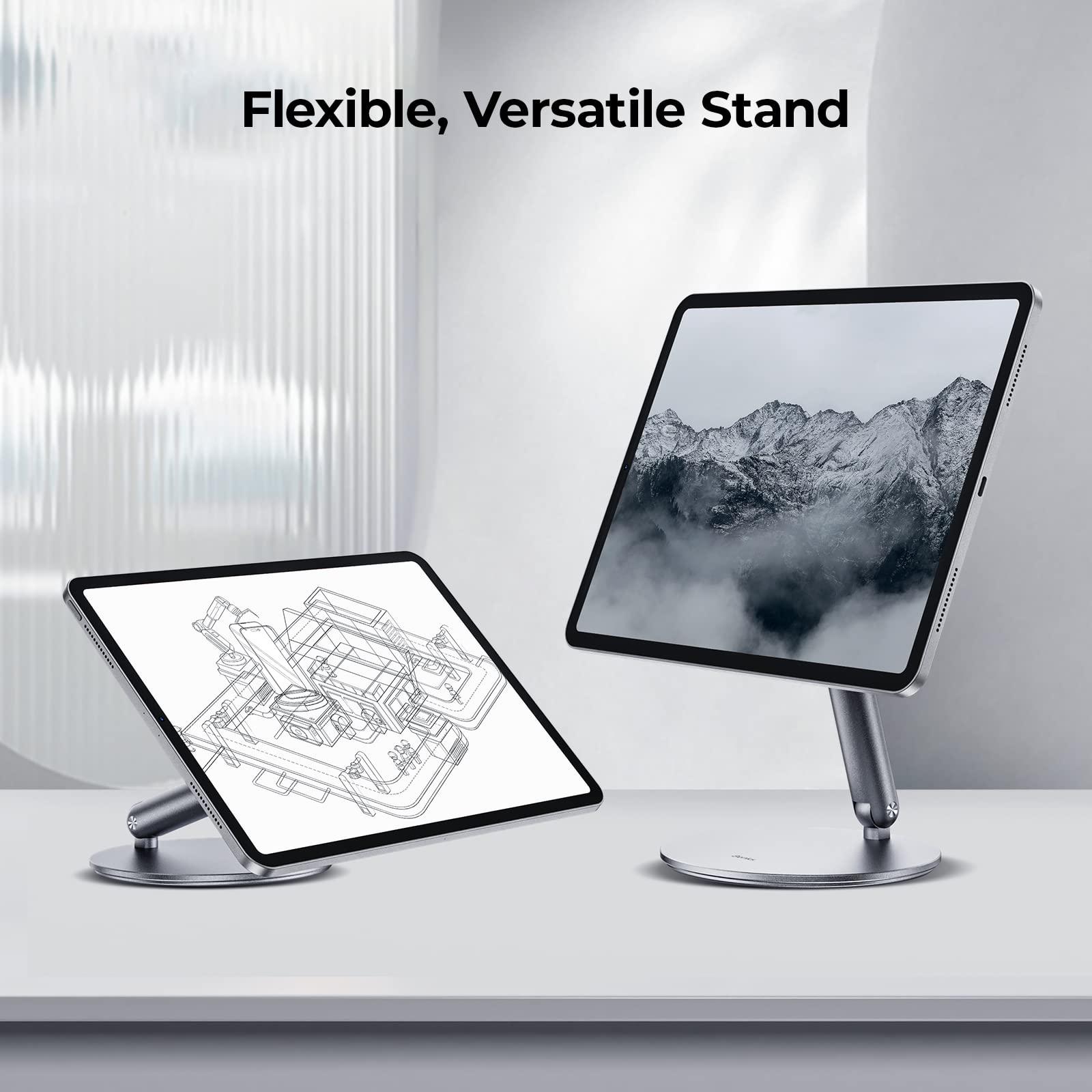 BENKS BENKS Magnetic iPad Stand, Infinity Pro 360 Rotating iPad Mount, Foldable Portable Tablet Holder, Adjustable Rotating Table Stand for Apple iPad Pro 11" 1st/2nd/3rd/4th Gens, iPad Air 11" 6th/5th/4th