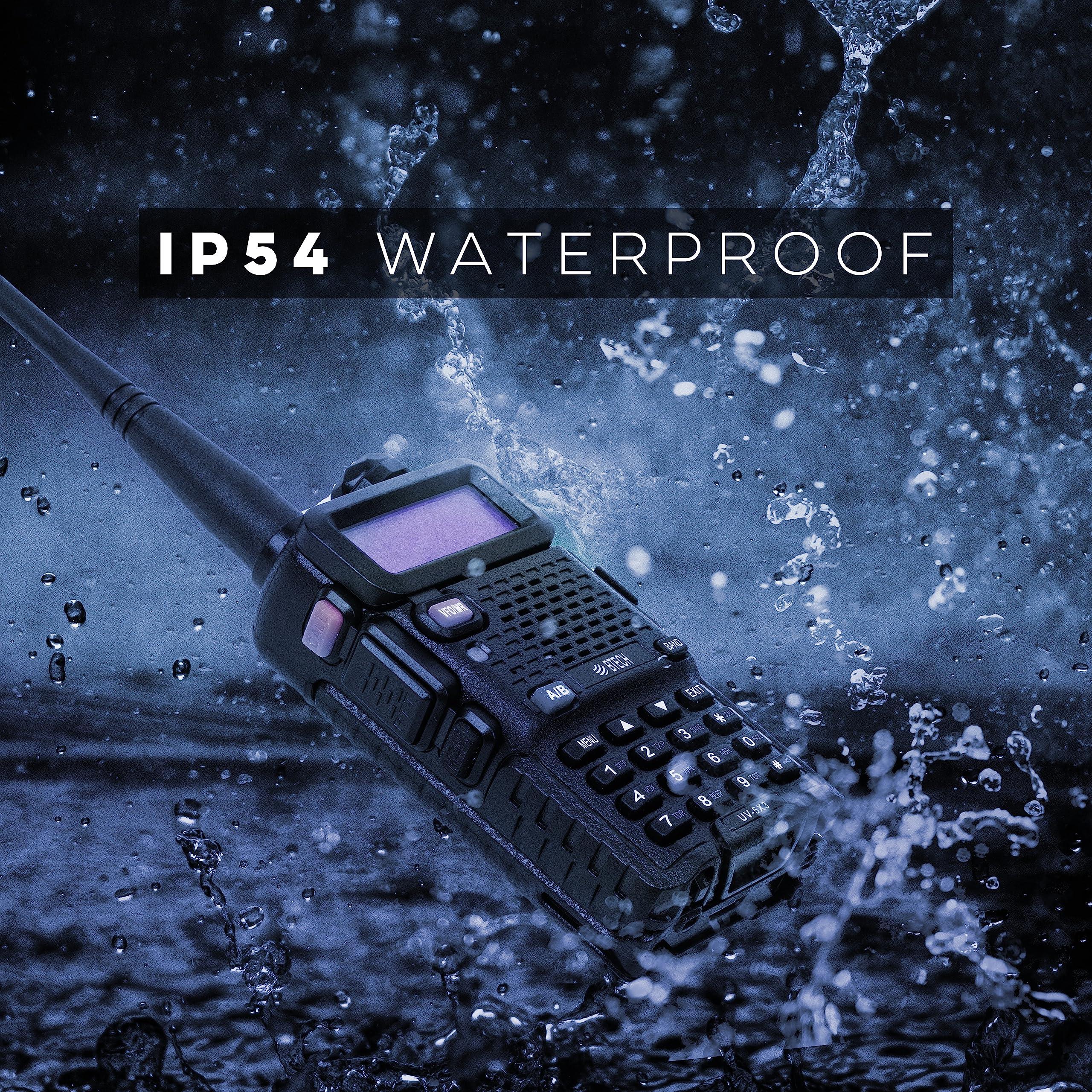 BTECH BTECH UV-5X3 Tri-Band Radio: High-Power Amateur Handheld with USB-C Charging - VHF, 1.25M, UHF - Customizable Features - Comprehensive Accessory Bundle Included