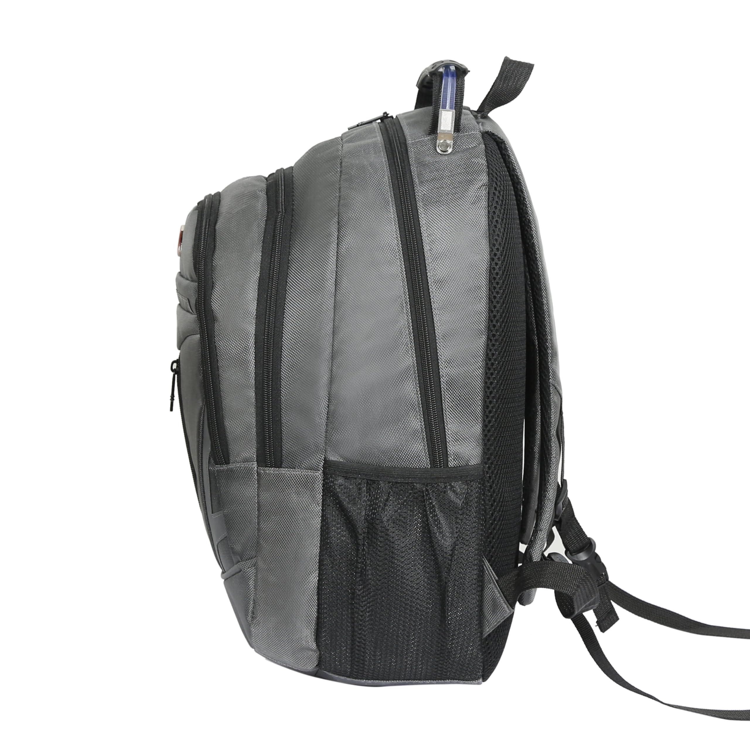 DUKAP DUKAP EMINENT 15.6 Inch Executive Laptop Backpack with Durable and Lightweight Fabrics, Travel Bag with Anti Theft Pockets and Padded, Grey