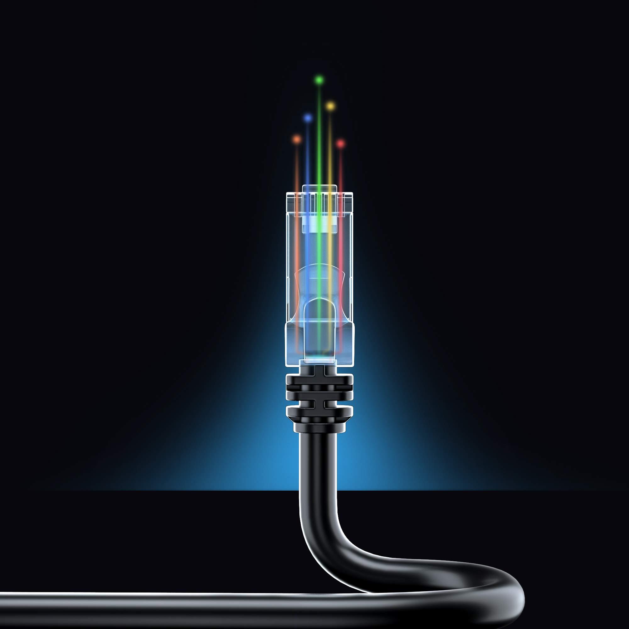 Maximm Maximm Cat 6 Ethernet Cable 30 Ft, (12-Pack) Cat6 Cable, LAN Cable, Internet Cable, Patch Cable and Network Cable - UTP (Multicolor) 30 Feet C6C-30MT12PK