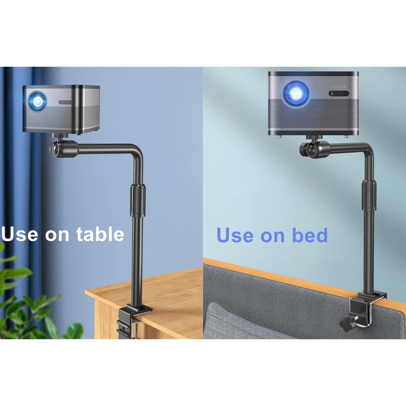 ARZARF Projector Mount Stand C-Clamping Projector Bracket Metal Adjustable Projector Stand Bed/Table Mount Holder Telescopic Projector Bracket Mounted Telescopic Fixed Shelf Projector Stand ( Color : TY-626C