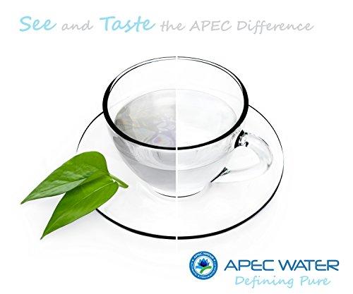 APEC Water Systems APEC Water Systems Essence ROES-UV75 Top Tier Violet Sterilizer 75 GPD 6 Stage Ultra Safe Reverse Osmosis Drinking Water Filter System, Plastic UV Housing, White