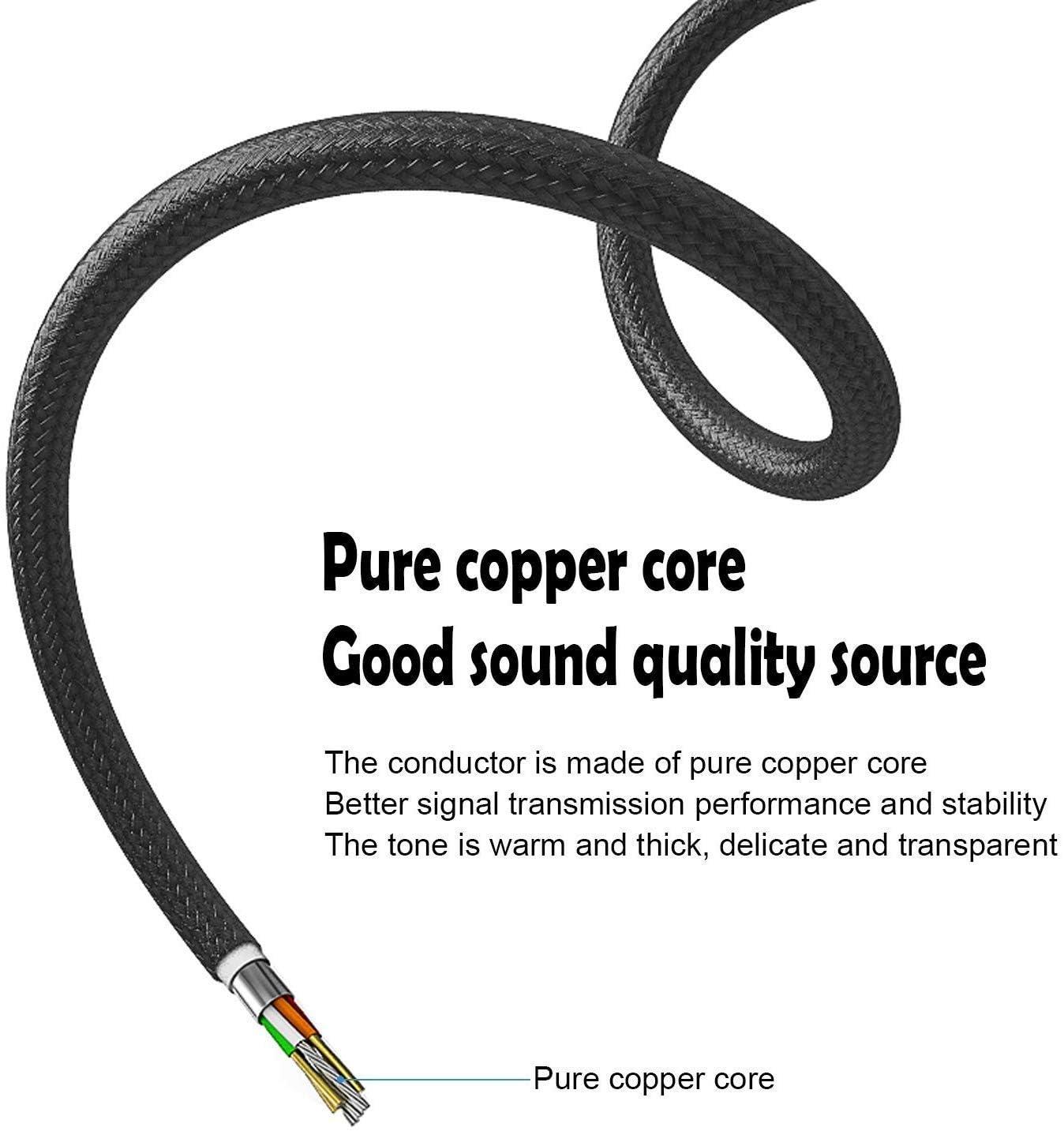 DIGITNOW DIGITNOW 3.5mm 1/8\" TRS to Dual 6.35mm 1/4\" TS Mono Stereo Y-Cable Splitter Cord for Smartphone, Computer, CD Player, Speakers and Home Systems Amplifier, 6.6Ft