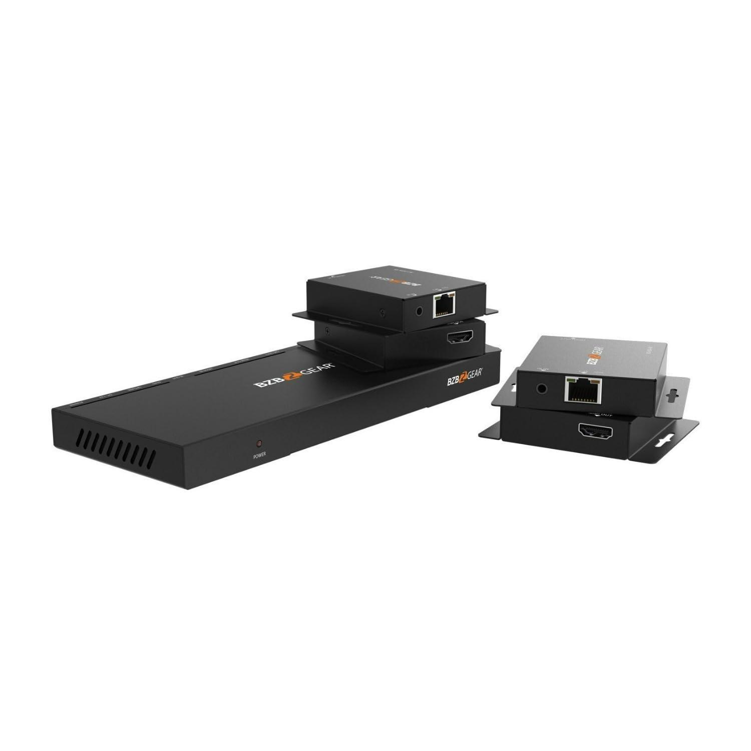 BZB GEAR BZBGEAR 1x4 1080P/4K30 HDMI Splitter/Distribution Amplifier up to 230ft Over Category Cable - BG-HDA-E14