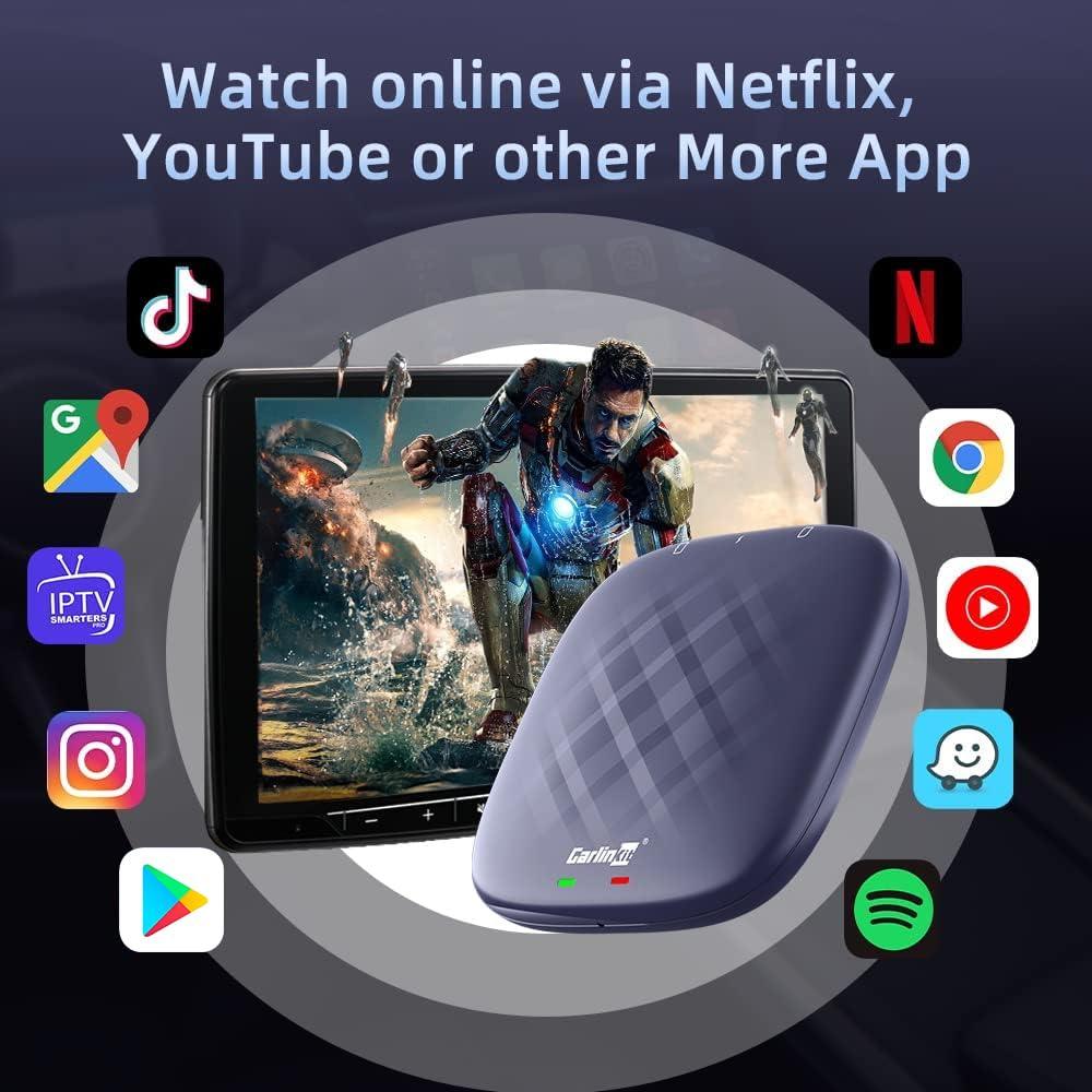 Carlinkit Carlinkit CarPlay Android 13.0 AI Box Adapter, 3-in-1 CarPlay AI Box Max(Plus), Plug & Play, Easy Setup, Built-in Google Play/Netflix/YouTube/TF Card, for Cars with OEM Wired CarPlay&Touchscreen