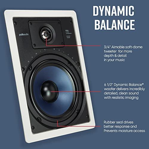 Polk Audio Polk Audio RC85i Sound Ceiling Mount Speakers, White & Polk Audio RC80i Ceiling Mount Speakers, White