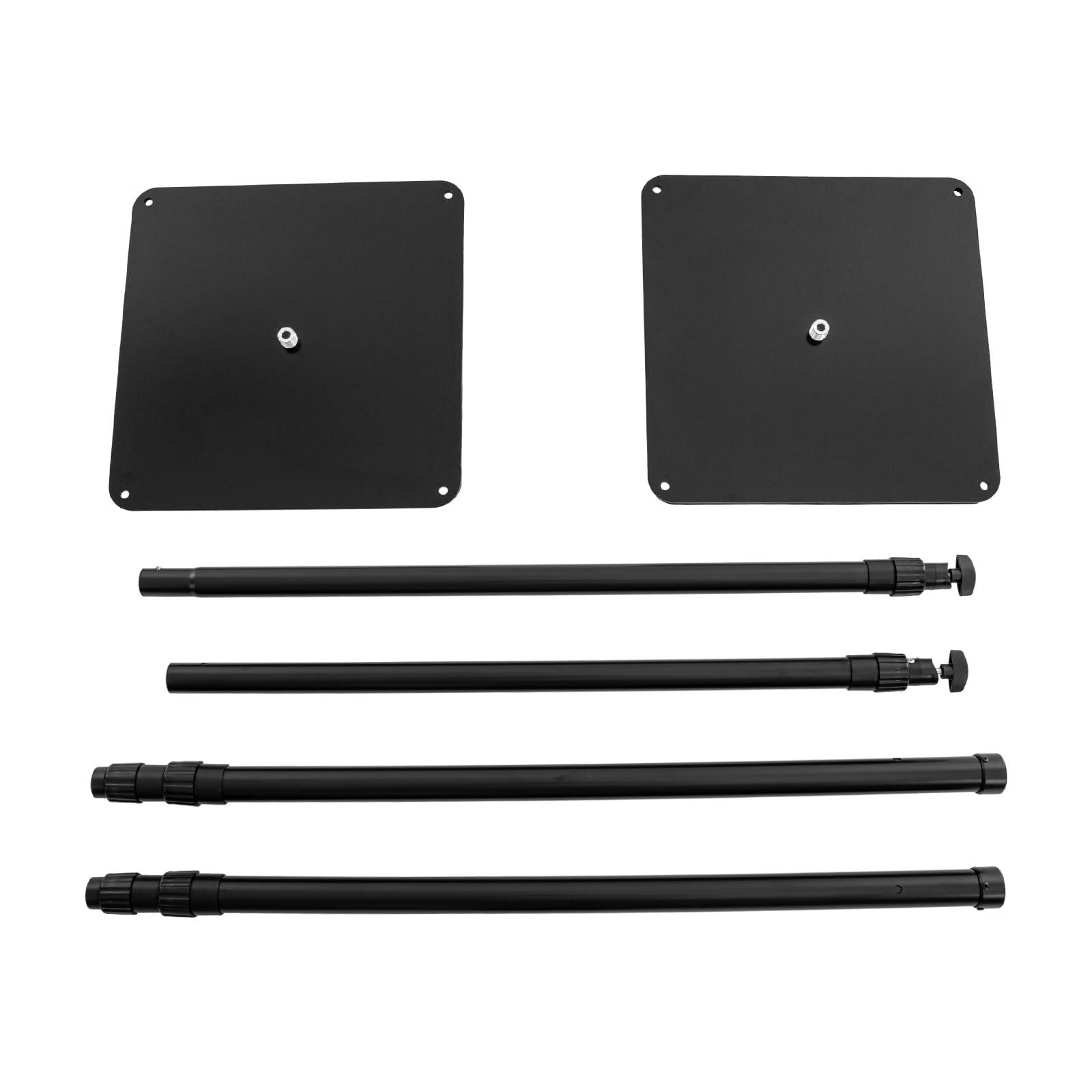 YIYIBYUS YIYIBYUS Backdrop Stand,8x10 ft Adjustable Pipe and Drape Backdrop Stand Kit, Heavy Duty Backdrop Frame with Metal Base for Wedding Party Birthday Photoshoot Decoration Black