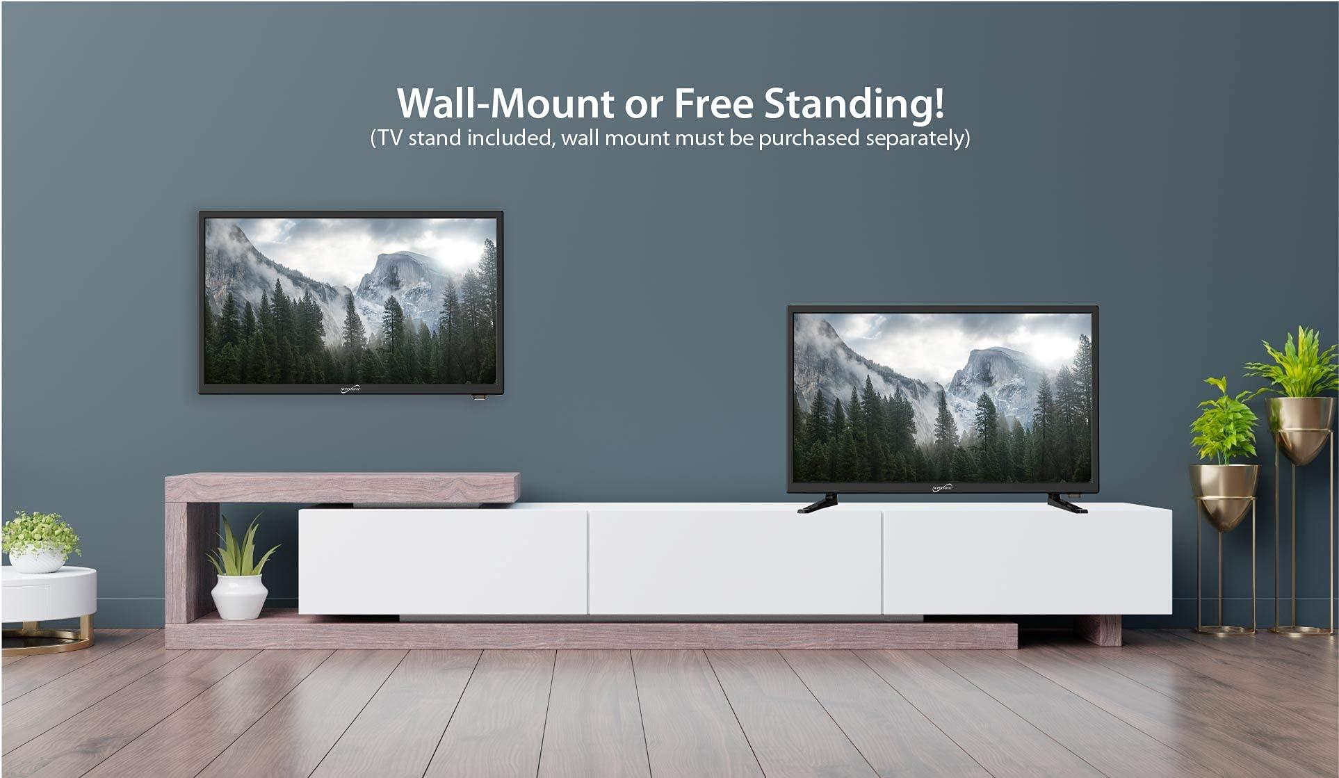 Supersonic Supersonic SC-2411 23.6\" DLED HDTV with Built-in Dual Tuners, HDMI Input, 1080p Resolution, 178 Viewing Angle, USB Compatible, Remote Control and AC/DC Compatibility