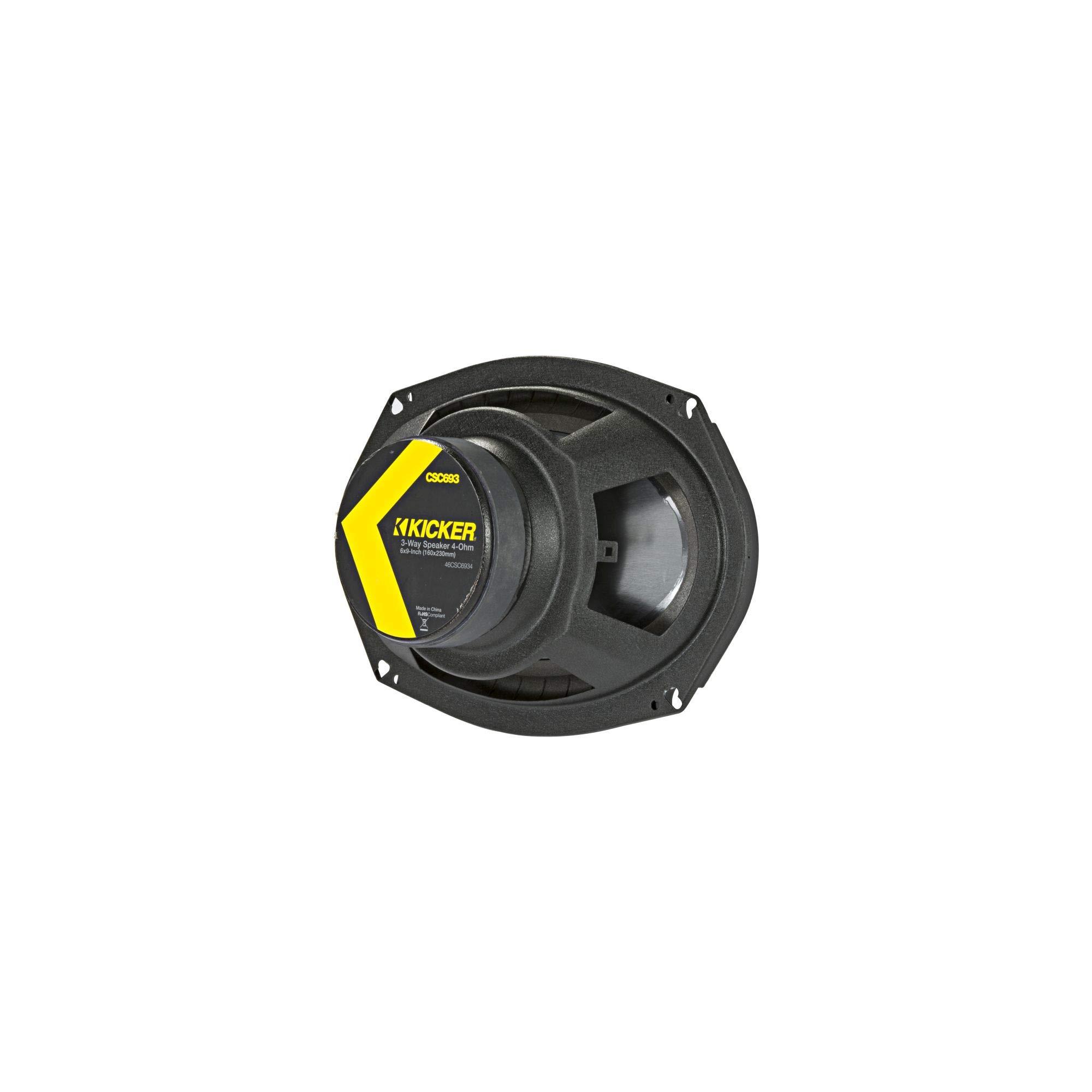KICKER Kicker 46CSC6934 CS-Series CSC693 6x9-Inch (160x230mm) 3-Way Speakers w/ 46CSC654 6.5" Coaxial Bundle