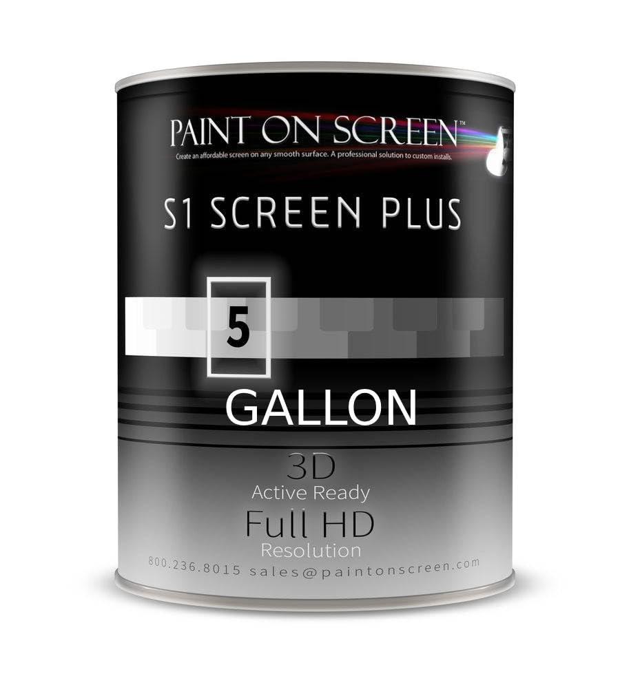Paint on Screen Paint on Screen Projector Screen Paint | Single-Coat Short Throw Projector Screen Paint For Picture Perfect 1080 HD and 4K UHD Clarity | Designed For Outdoor Use | Silver, 1 Gallon