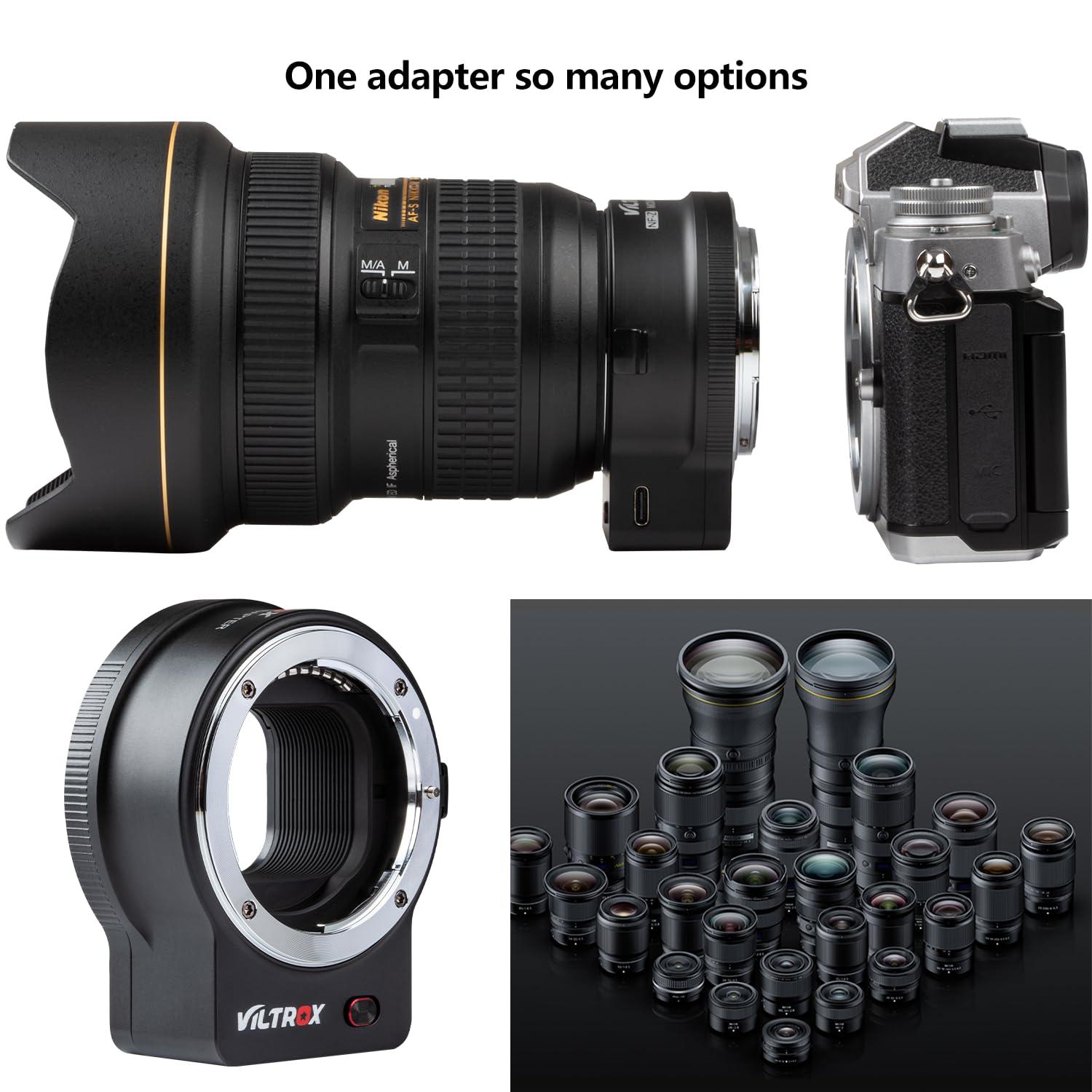 VILTROX VILTROX NF-Z Lens Mount Adapter Auto Focus Lens Mount Adapter Converter Control Ring for Nikon F Lenses to Nikon Z Mount Series Cameras Z5 Z50 Z30 Z6 Z6II Z7 Z7II Zfc Z8 Z6III Z7III