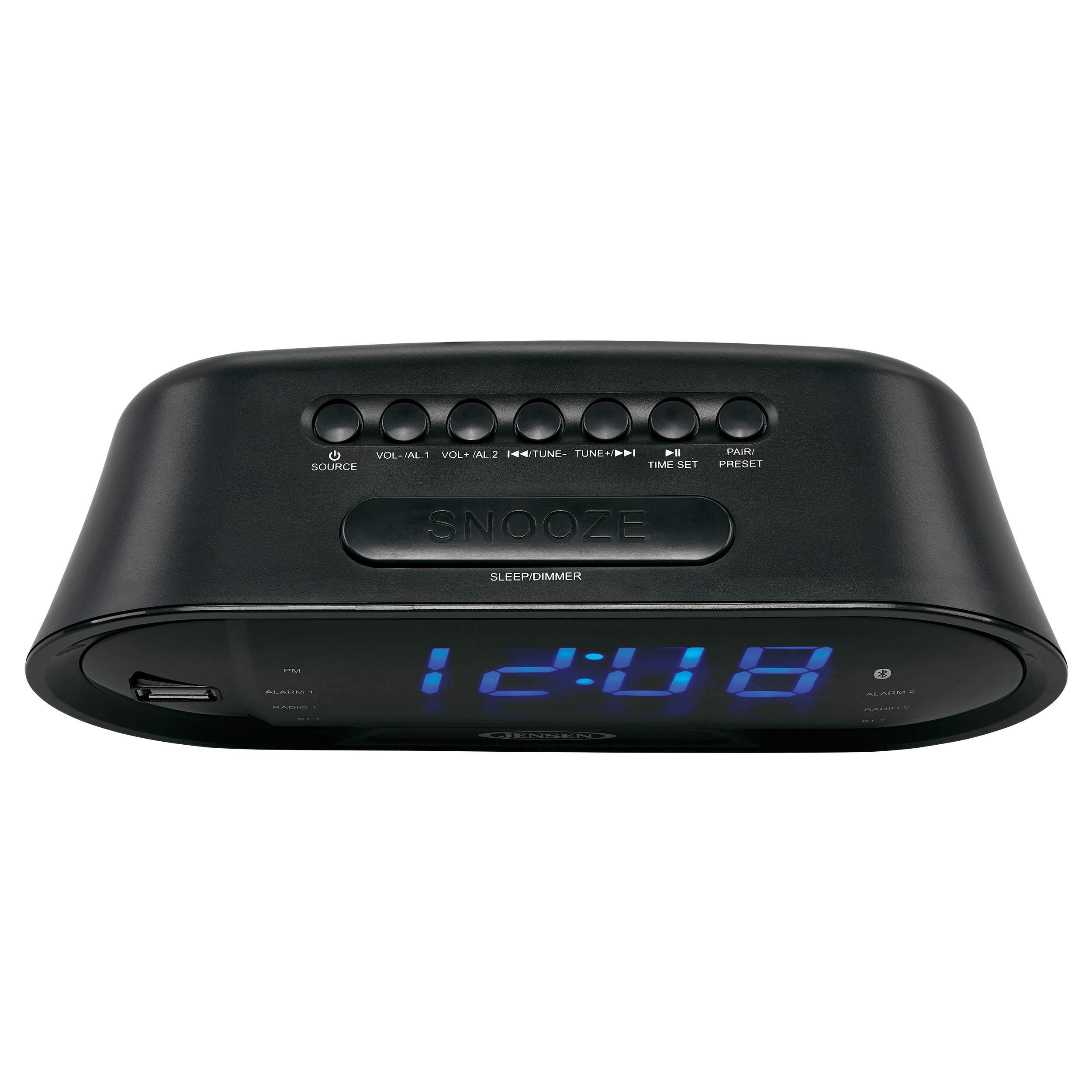 Jensen JENSEN JCR-298 JCR-298 AM/FM Dual-Alarm Digital Clock Radio with Bluetooth
