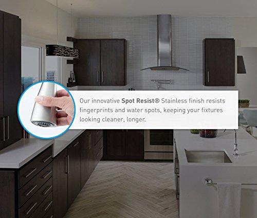 Moen Moen 7840SRS Camerist One-Handle Low Arc Kitchen Faucet with Side Spray, Spot Resist Stainless