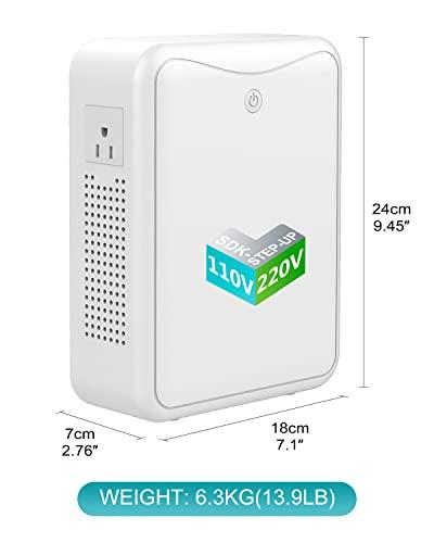 ZHENGXI Step Down Transformer 220v to 110v Voltage Converter 2000w, No Noise, Suit for Juicer, Chocolate Machine and Other AppliancesUsing US and Japan Appliance in Asia or Europe