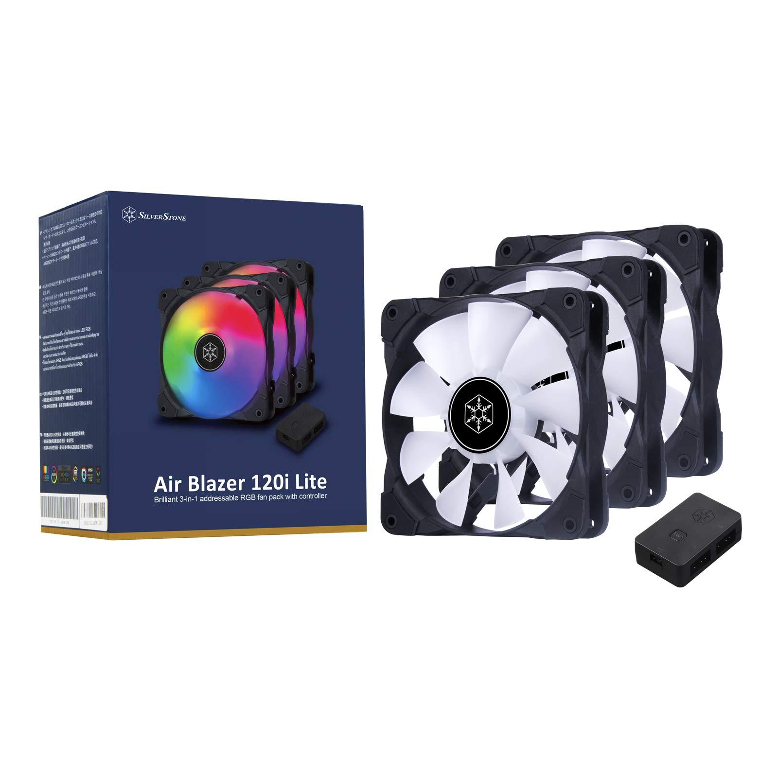 Silver Stone Silverstone [Air Blazer Series] 120i Lite 3-Pack! Beautiful 3 in 1 Addresser Pull RGB Fan SST-AB120I-ARGB-3PK