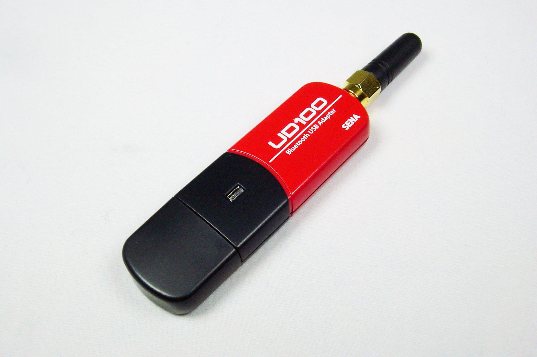 Sena Sena USB Bluetooth Adapter 300m Working Dist, UD100-G03 (300m Working Dist. Exchangeable Antenna, Bluesoleil Driver (Works with Microsoft Bluetooth Driver)), red, Black