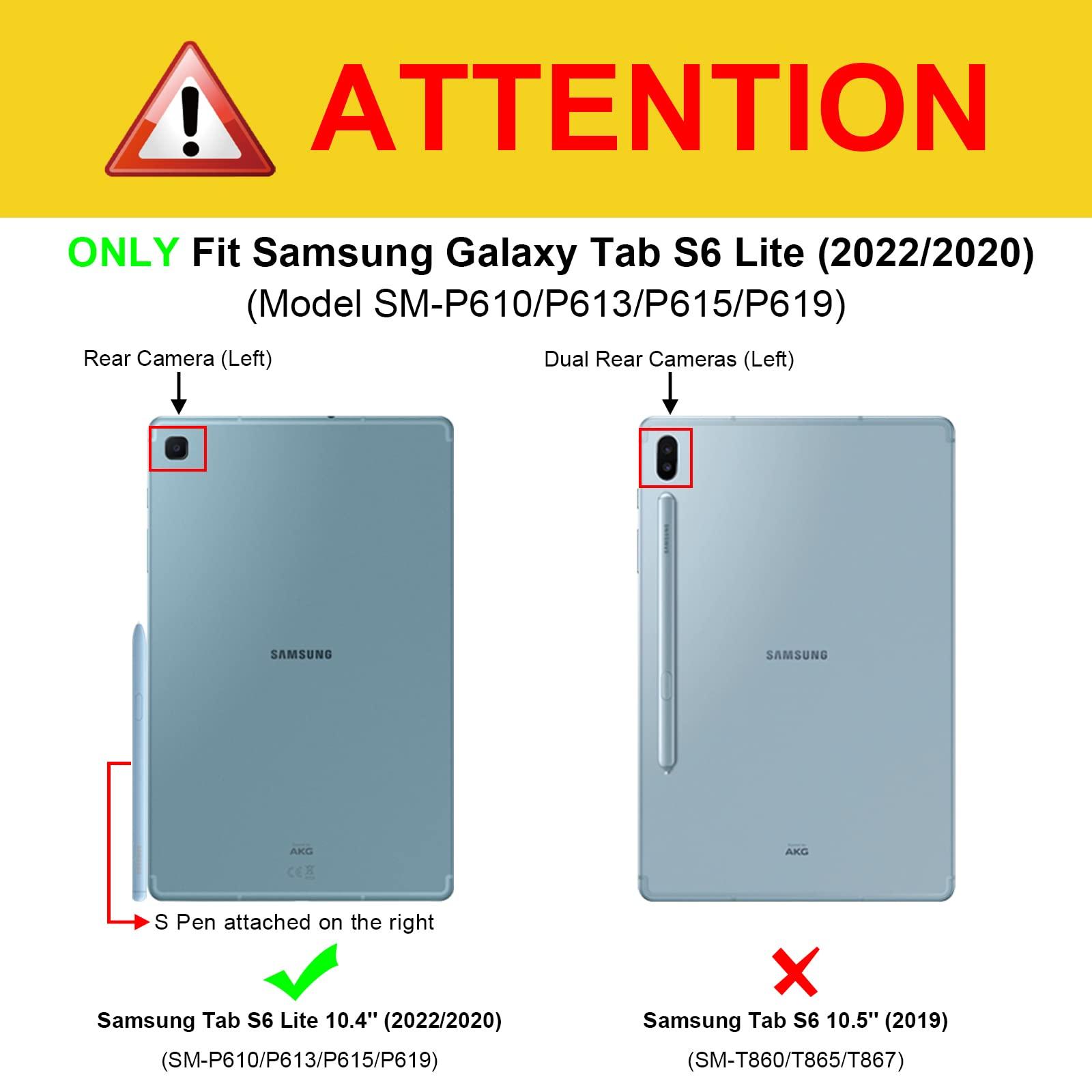Fintie Fintie Bundle: Case for Samsung Galaxy Tab S6 Lite 10.4 inch 2024/2022/2020, Slim Stand Cover with Detachable Wireless Bluetooth Keyboard + 2-Pack 9H Tempered Glass Screen Protector