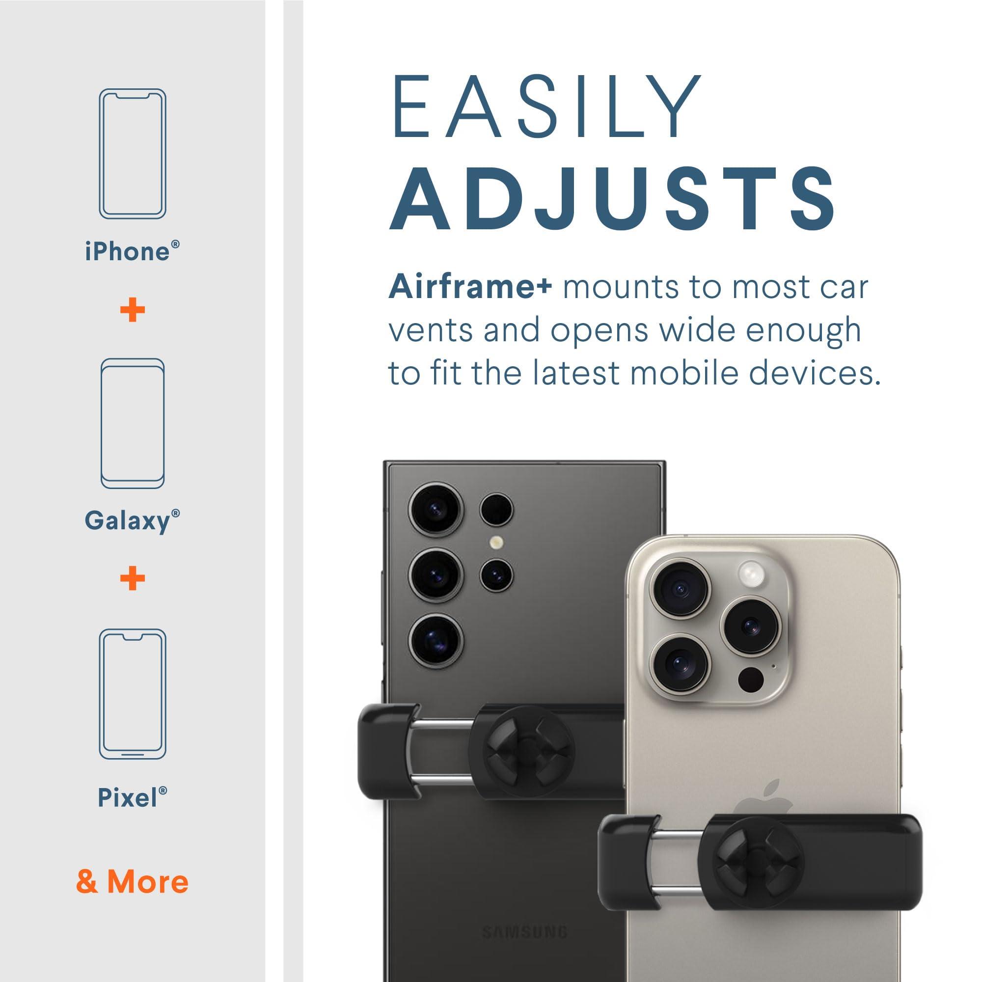 Kenu Kenu Airframe+, Air Vent Car Phone Holder Mount, Cell Phone Stand for Car, Expandable Grip & 360 Degree Pivot, Compatible with Latest iPhones, Samsungs, & Androids