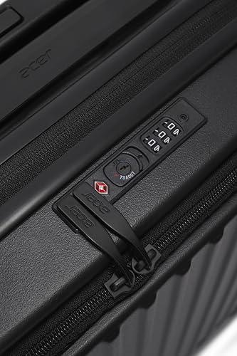 acer Acer Hardside Expandable Luggage Laptop Bag with Spinner Wheels, Black