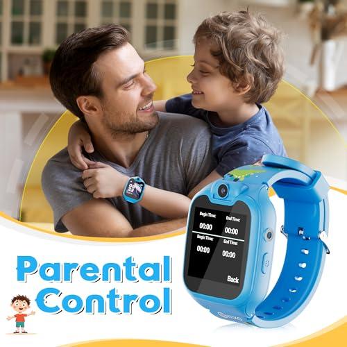 Contixo Contixo Kids Smart Watch-HD Touch Screen Educational Smartwatch with Camera, Video & Audio Recording, MP3 Music Player for Kids 3-12 Year Old Boys and Girls Children-Blue