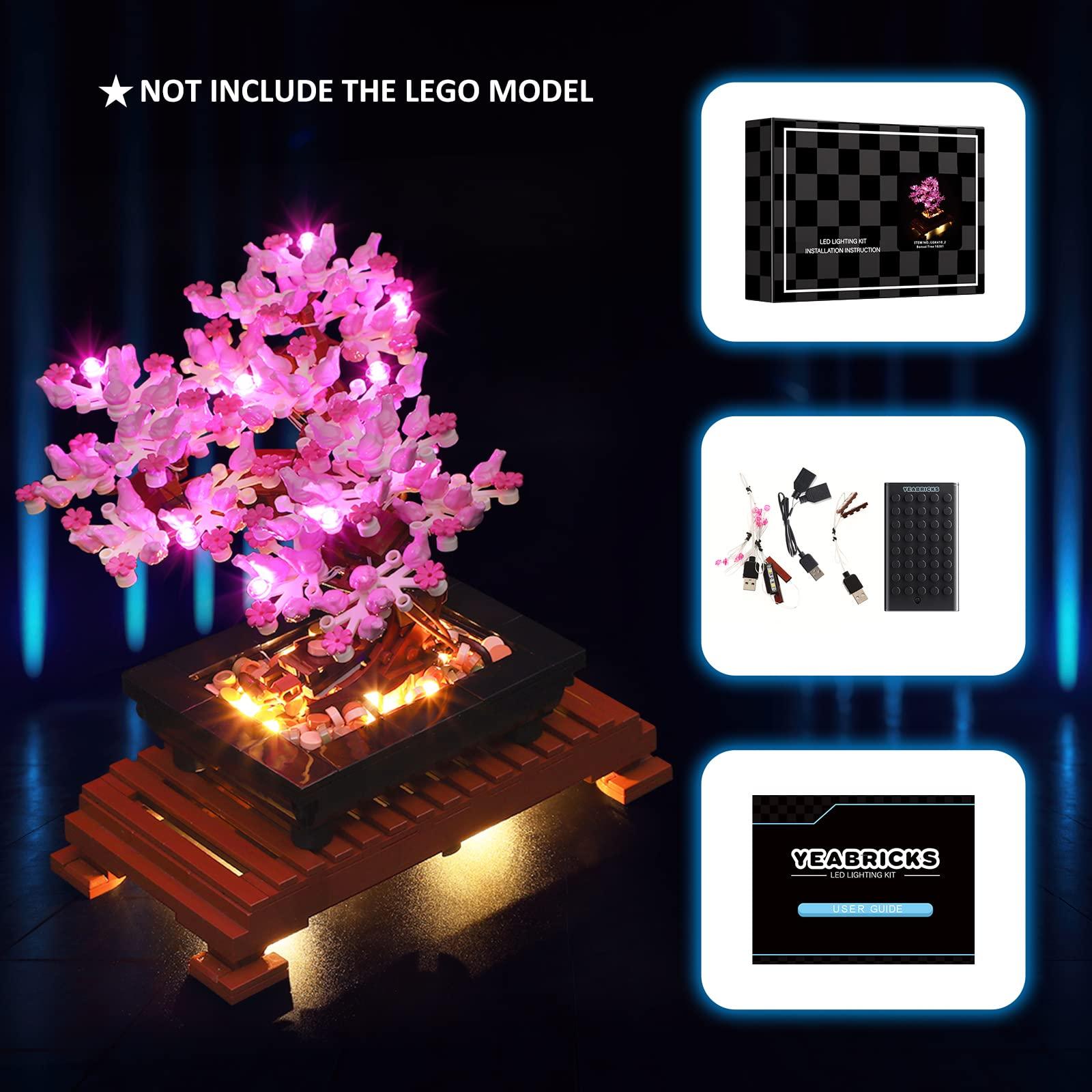 YEABRICKS YEABRICKS LED Light Kit for Lego - Creator Expert Bonsai Tree(Pink) Building Blocks Model, LED Light Set Compatible with 10281(Lego Set NOT Included)