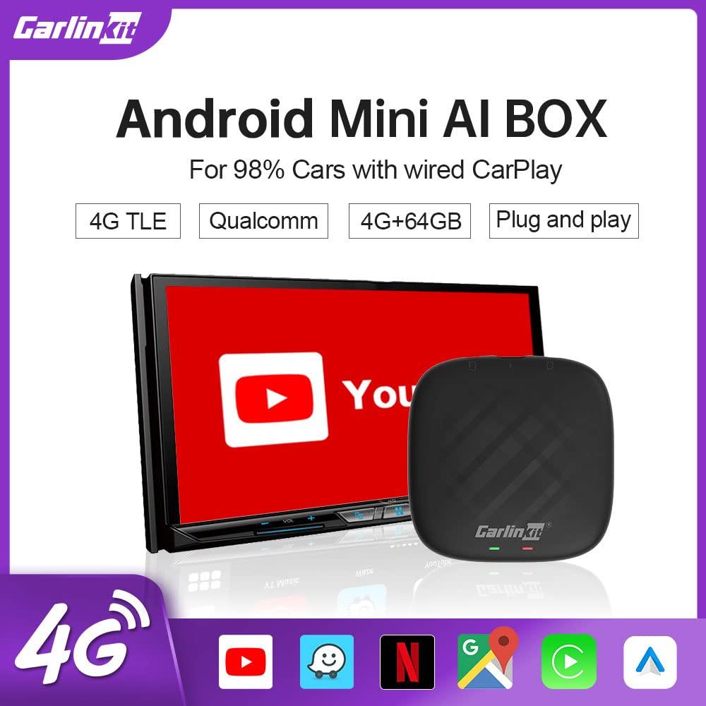 N\\\\A Ai Box Wireless CarPlay & Android Auto Adapter with 4GB+64GB, 8 Core, Configure Android System, Support SIM&TF Card,with Google/Apple Assistant, Plug and Play, Only Supports Wired carplay Models