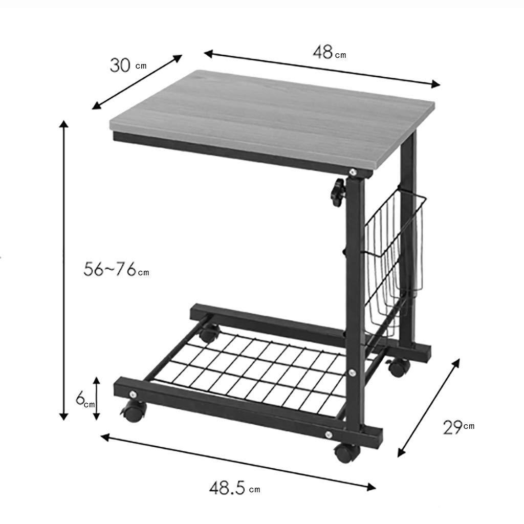 Swwin Bedside Laptop Table with Wheel Adjustable Notebook Stand Reading Holder Multi-Function Overbed Laptop Coffe Table Movable Laptop Desk (Hospital and Home Use) (Color : White)