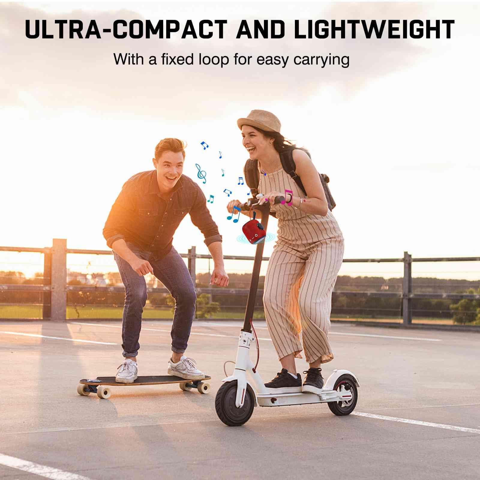 UrbanX Bluetooth Speaker: Powerful Stereo Sound, IPX7 Waterproof, True Wireless Stereo Pairing, Portable Design, Latest Bluetooth V5.2 - Perfect for Moto G Stylus 5G, Beach, Outdoor, Home, Parties- Red