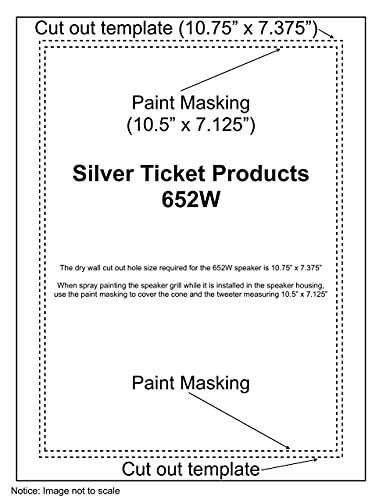 Silver Ticket Products Silver Ticket Products 1 x Center, 1 x Left & 1 x Right in-Walls and 2 x in-Ceiling Surround Sound 5.1 Speaker Home Theater Bundle Package