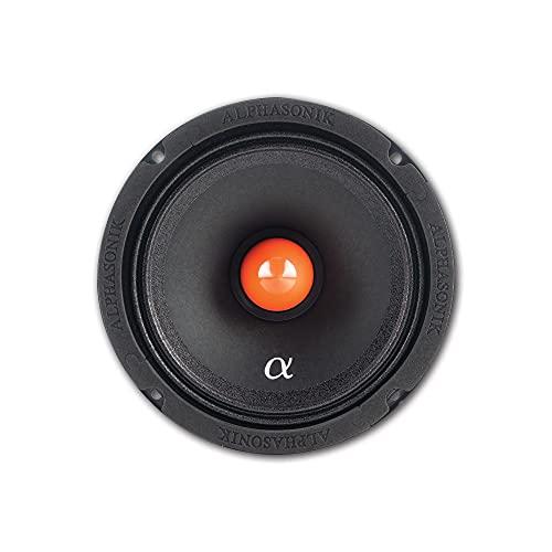 Alphasonik Alphasonik 1 Pair of NMR65 Neuron Series 6.5" 600 Watts Max 150 Watts RMS Mid-Range Car Audio Speaker 4-Ohm Cloth Surround, Non Pressed Paper Cone, Ferrite Magnet