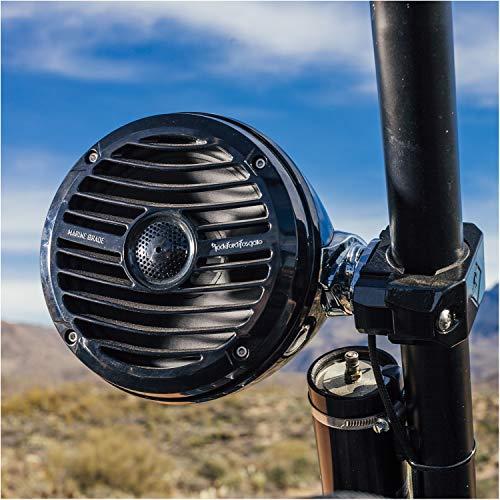 Rockford Fosgate 2) Rockford Fosgate RM1652W-MB 6.5" Mini Marine Wakeboard Speakers+JVC Receiever