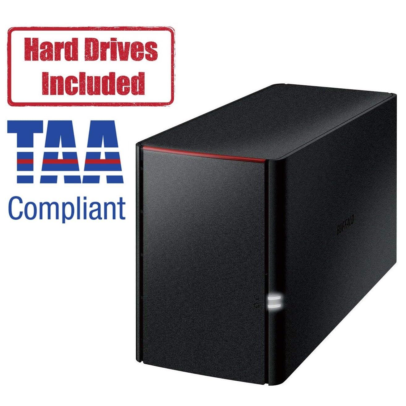 BUFFALO BUFFALO LinkStation 220 4TB 2-Bay NAS Network Attached Storage with HDD Hard Drives Included NAS Storage That Works as Home Cloud or Network Storage Device for Home