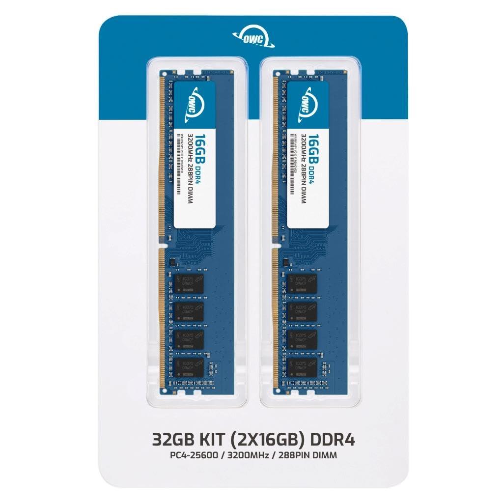 OWC OWC 32GB (2x16GB) DDR4 3200 PC4-25600 CL22 2Rx8 288-pin 1.2V Non-ECC UDIMM Memory RAM Module Upgrade Kit Compatible with TerraMaster U8-322-9100 U8-522-9400 U8-722-2224