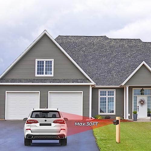 eMACROS eMACROS Long Range Solar Wireless Driveway Alarm Outdoor Weather Resistant Motion Sensor & Detector-Security Alert System-Monitor & Protect Outside Property