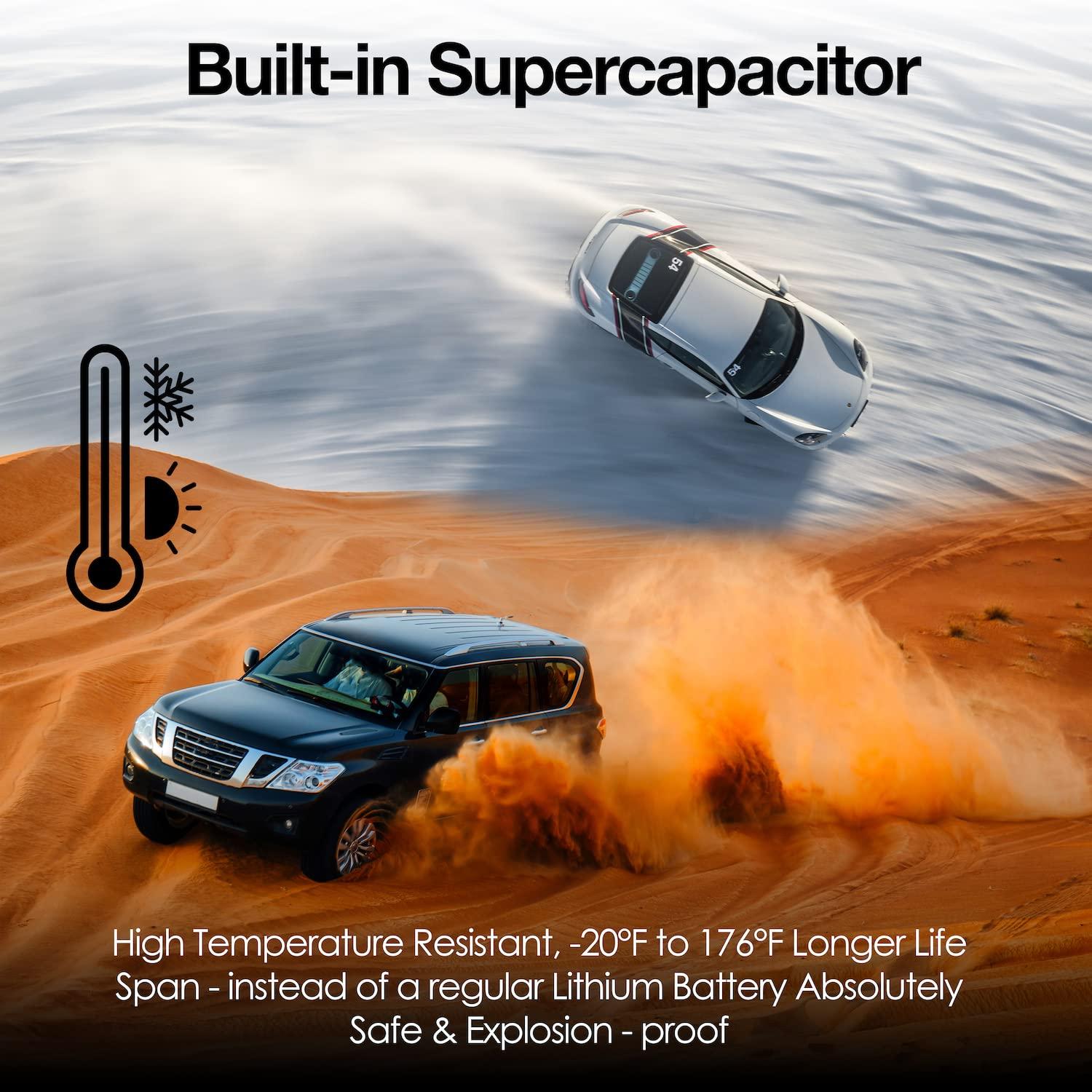 RexingUSA RexingUSA V1-4K Ultra HD GPS Dash Cam 2.4 LCD, Wi-Fi, 170 Wide Angle, G-Sensor, WDR, Loop Recording, Supercapacitor, Mobile App, CPL Filter, Supports 256GB